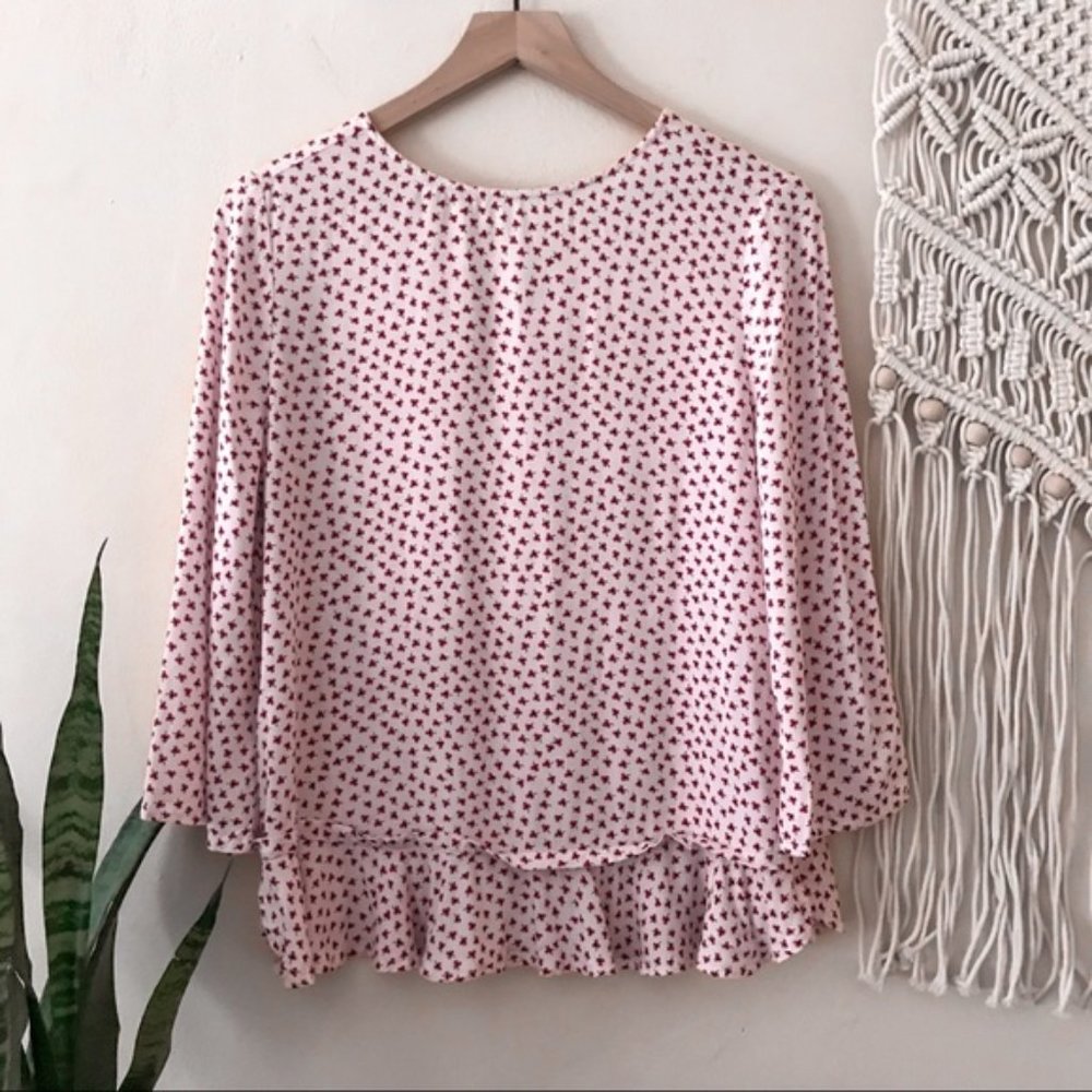 Anthropologie Floral Flowy Blouse